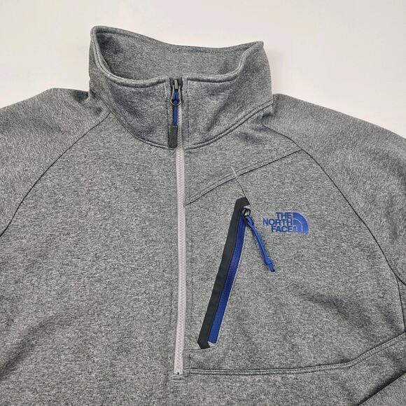 The North Face Canyonlands 1/2 Zip Pullover Sweater Men M Mid-Weight Fleece Gray - Picture 2 of 9